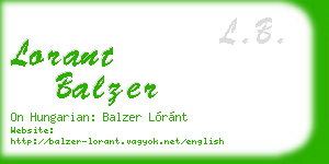 lorant balzer business card